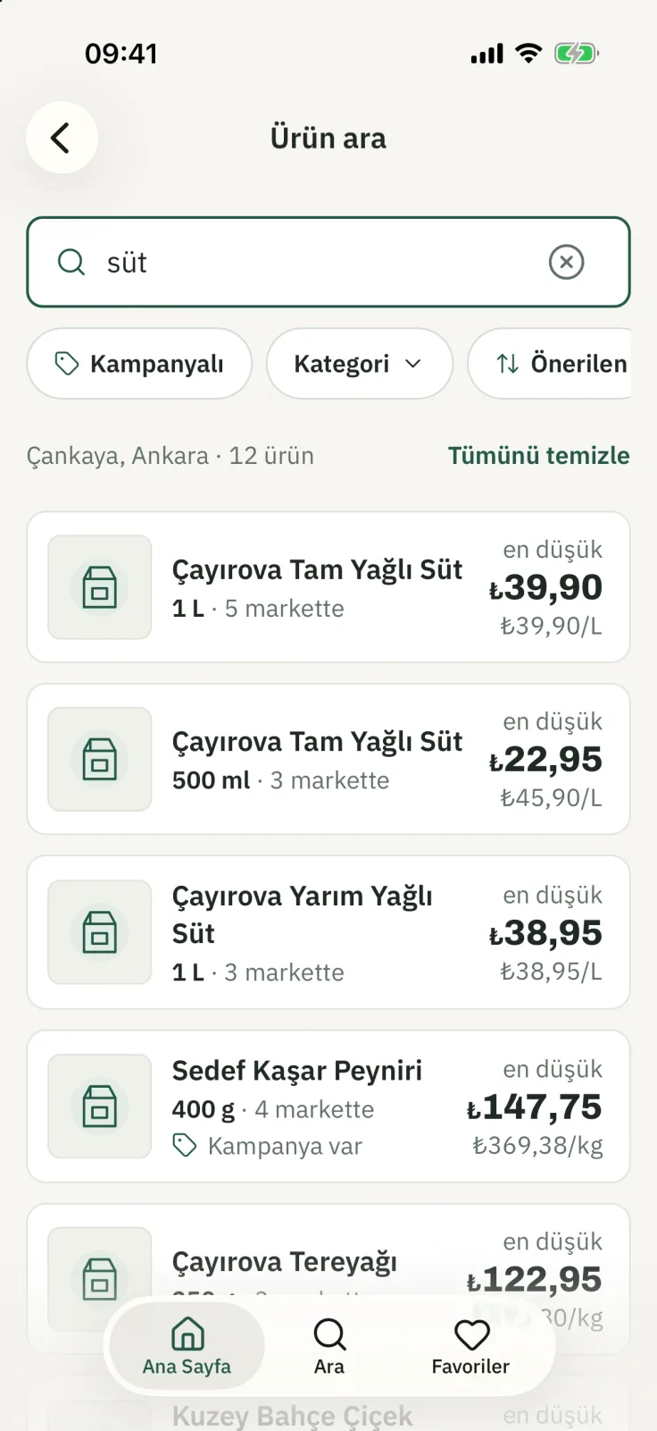 Arama sonuçları: “süt” için ürünler, paket boyları ve en düşük fiyatlar